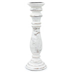 Whitewash Wooden Candle Holder – 37 × 10cm
