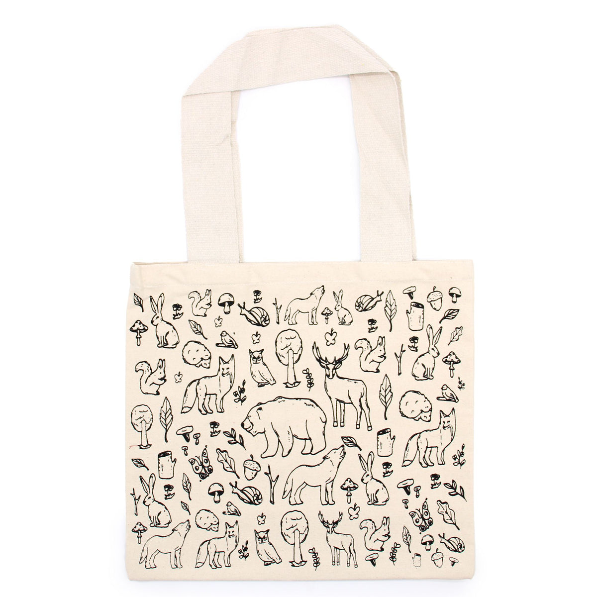 Forest Life Cotton Shopping Bag – 38 × 42cm