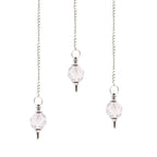 Rock Quartz Faceted Gemstone Pendulum
