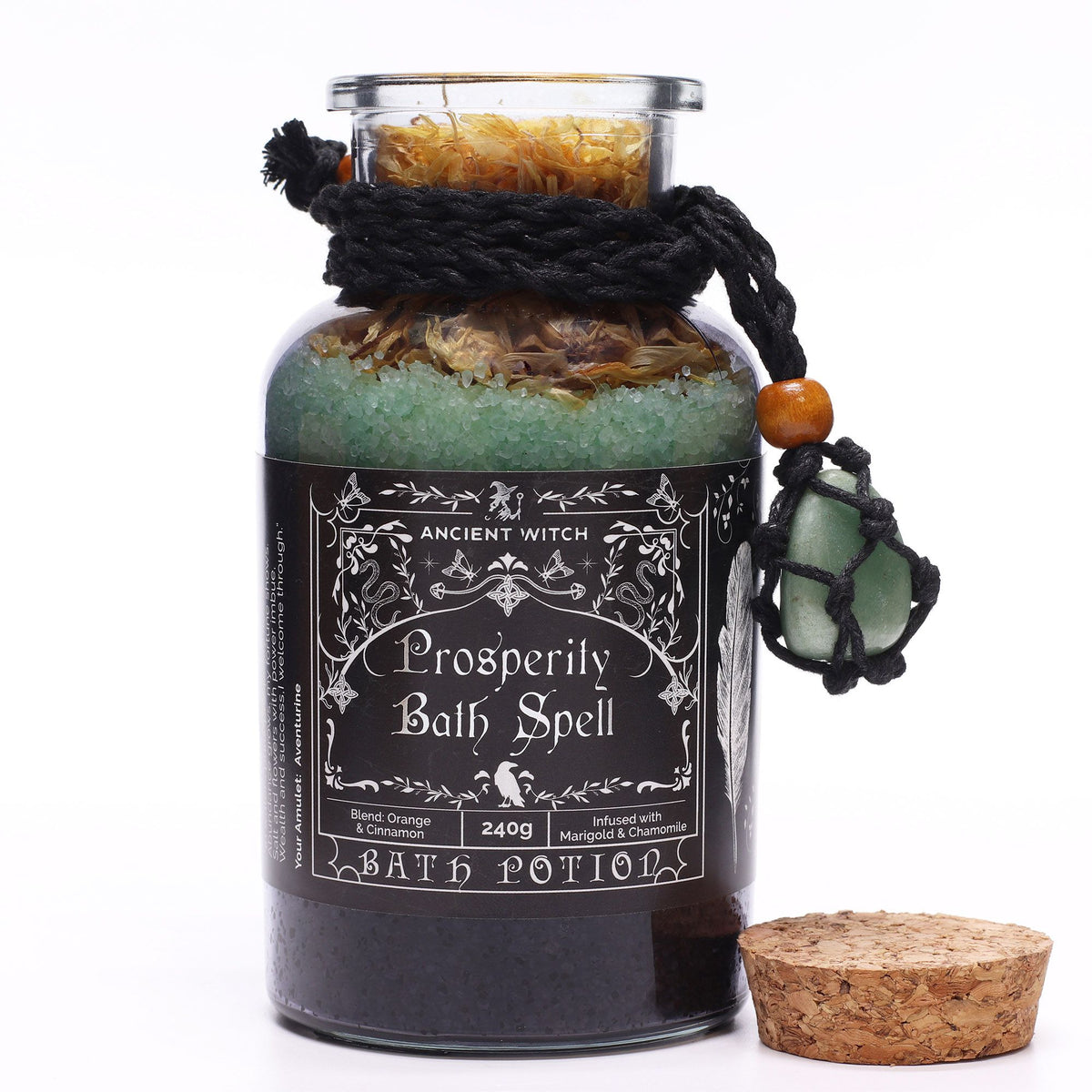 Aventurine Crystal Bath Spell Potion with Amulet