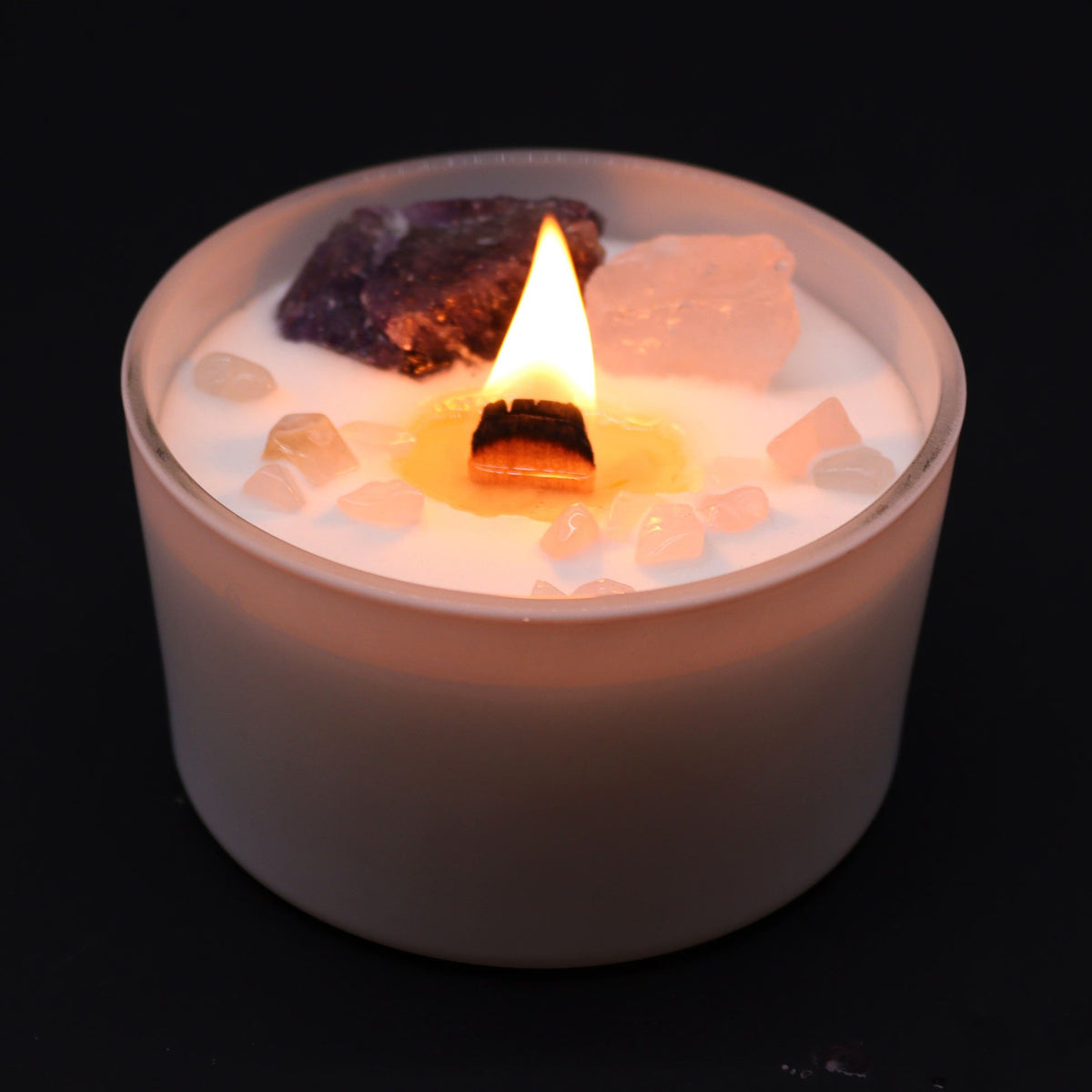 Third Eye Chakra Crystal Candle