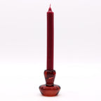 Red Mushroom Glass Candle Holders – Set of 2