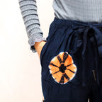 Blue and Orange Japanese-Style Lounge Pants