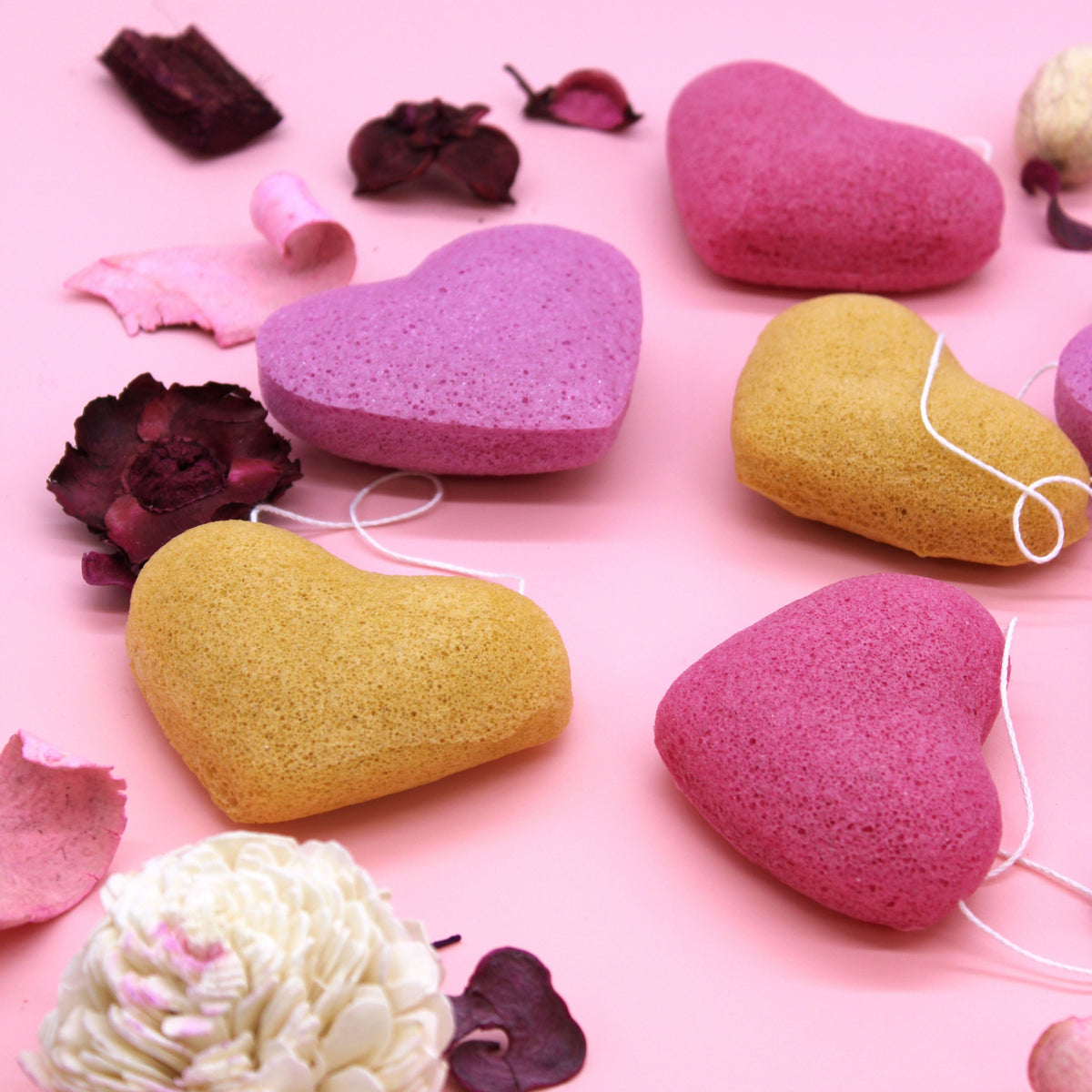 Peach Heart Konjac Facial Sponge