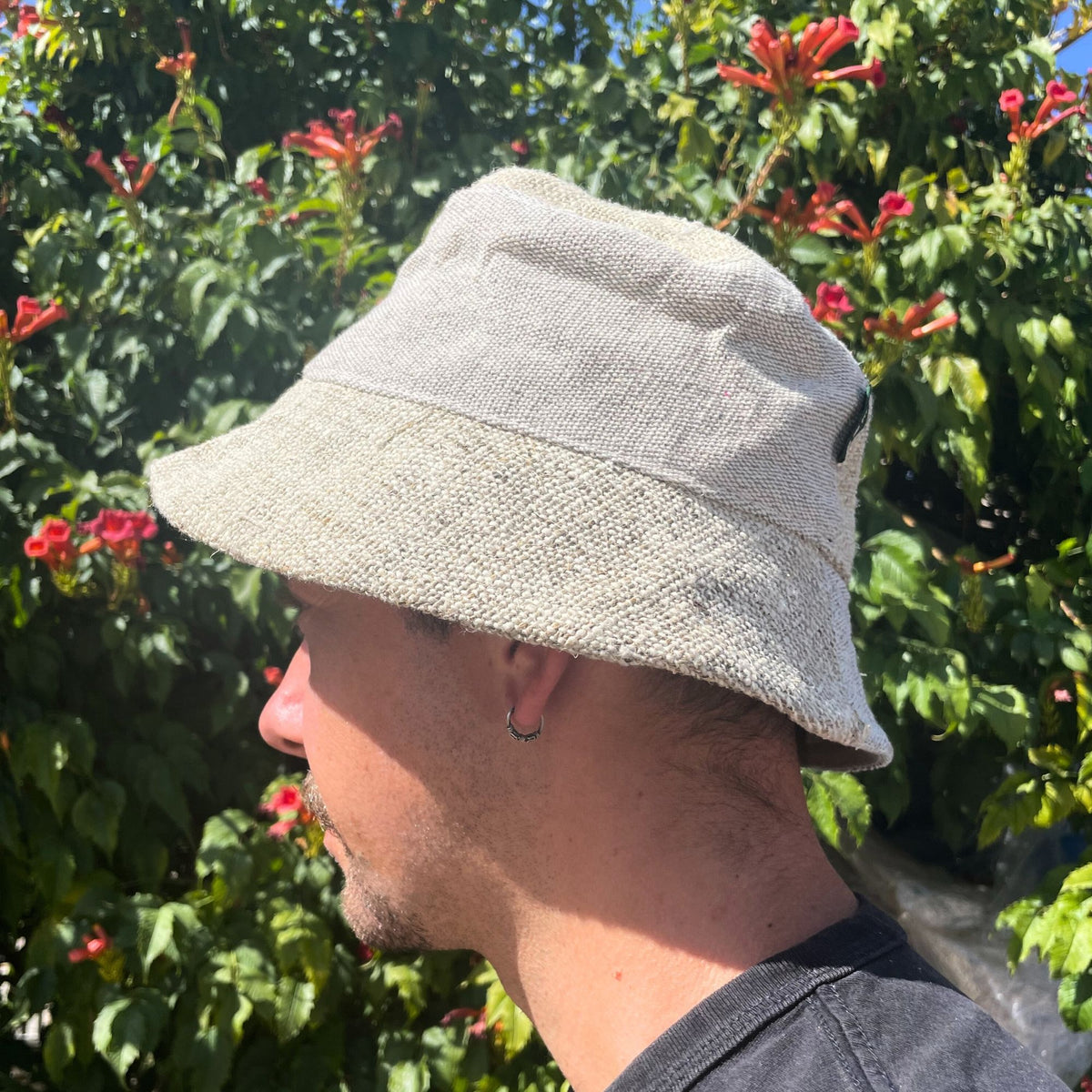 Patched Boho Festival Hat – Natural