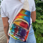 Tie-Dye Hemp Sling Shoulder Bag