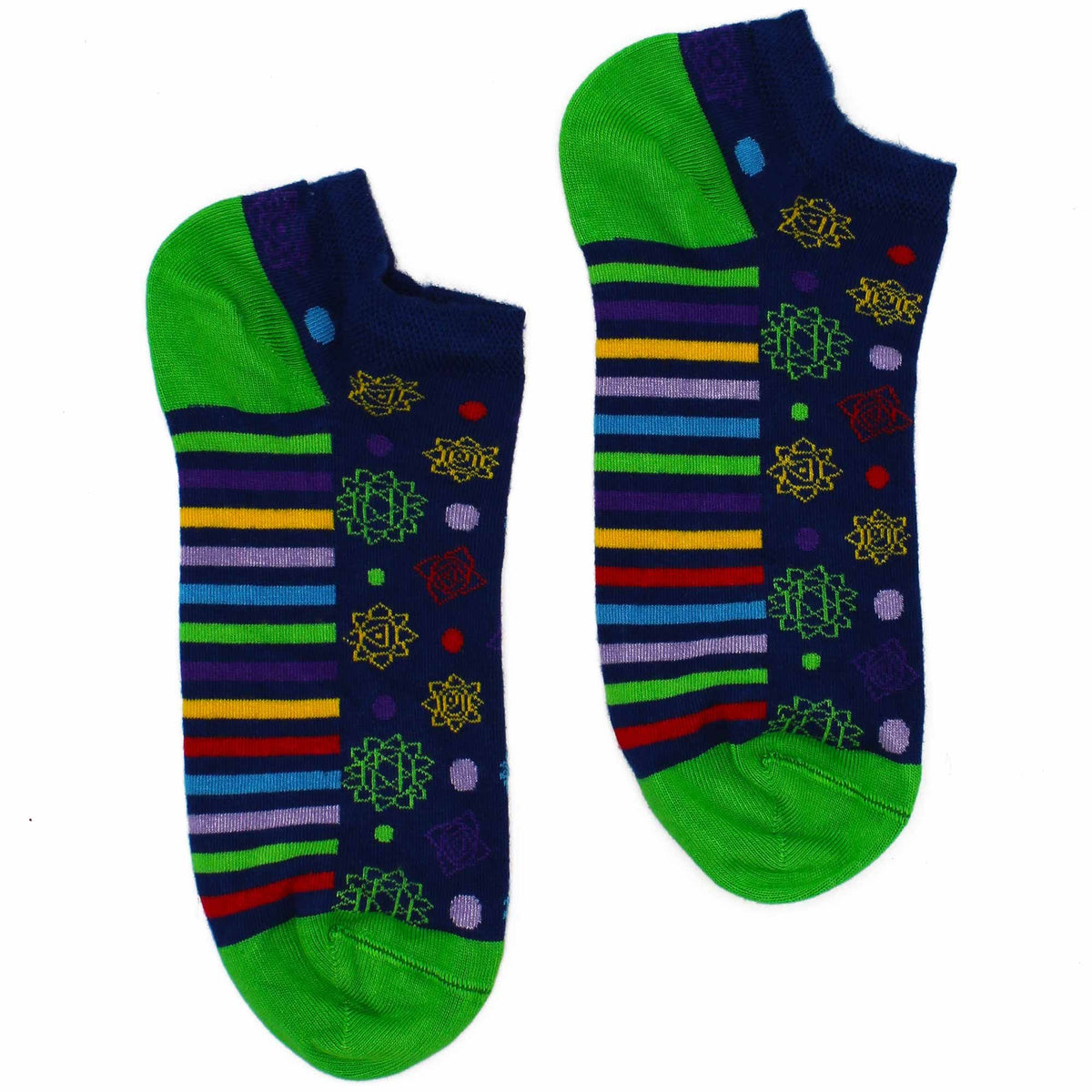 Seven Chakra Bamboo Trainer Socks – UK 36–40