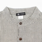 Grey and Stone Sari Grandad Shirt – Medium