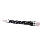 Twisted Silver Wand with Rose Quartz Sphere