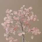 Rose Quartz Gemstone Tree with Orgonite Base – 160 Stones