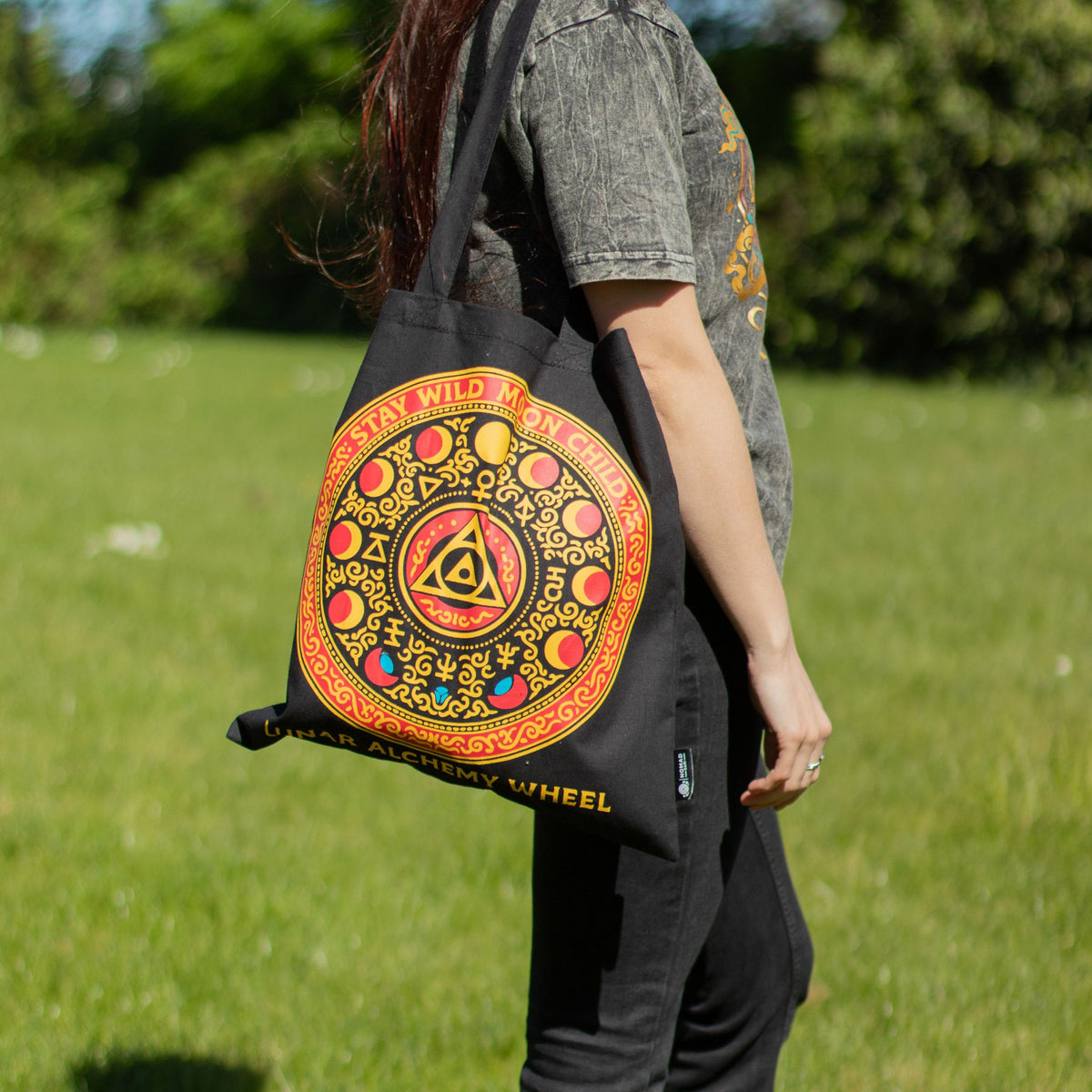 Black Luna Alchemy Wheel Classic Tote Bag