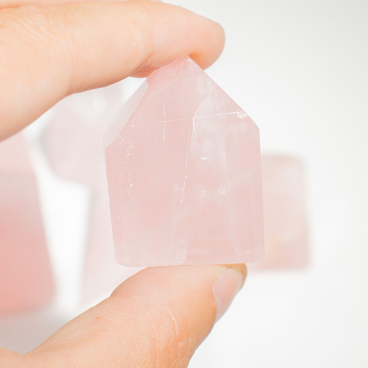 Indian Rose Quartz Gemstone Points – Approx. 6cm