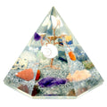 Orgonite Seven-Sided Gemstone Wisdom Tree Pyramid – 90mm
