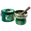 Green Mini Tibetan Singing Bowl Gift Set