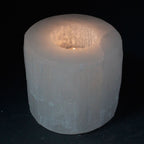 Selenite Cylinder Candle Holder – 8cm