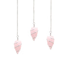 Rose Quartz Raw Gemstone Pendulum