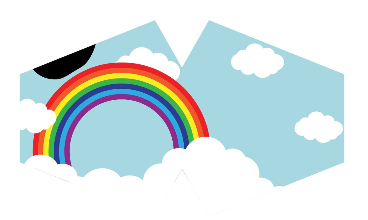 Rainbow Reusable Fashion Face Covering for Children