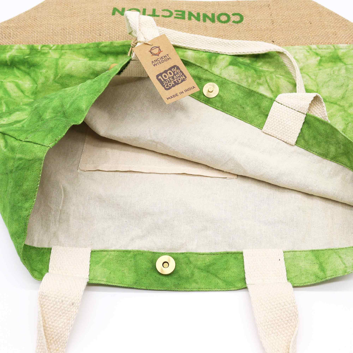 Green Stonewash Tree of Life Bag