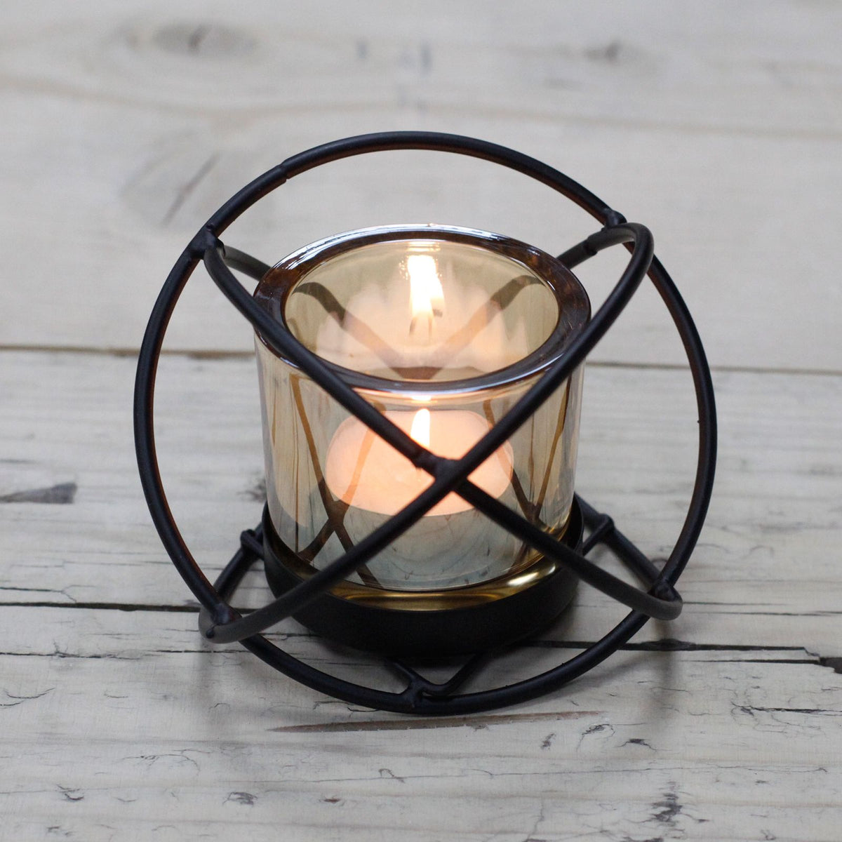 Iron Single-Cup Votive Candle Holder