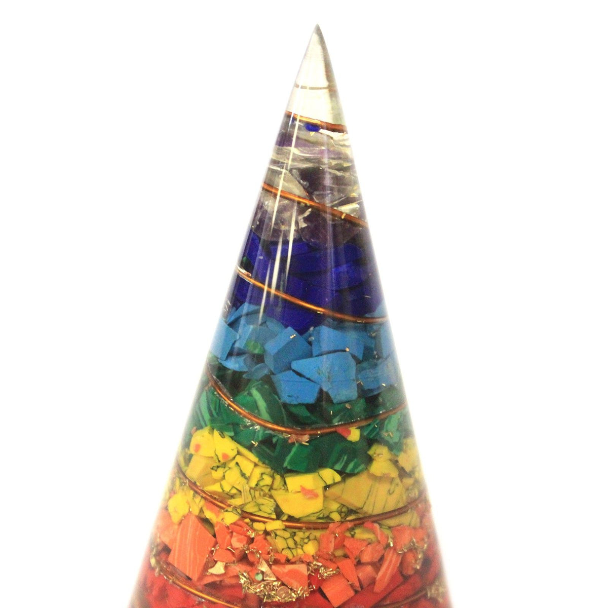 Orgonite Cone with Mixed Chips – 80mm