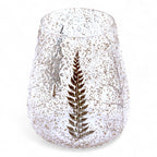 Floral Glass Bowl Candle Holder – 15 × 12cm