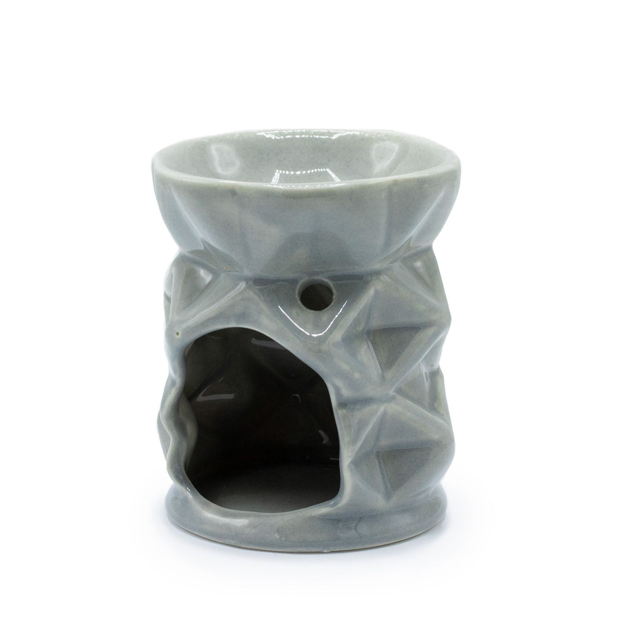 Grey Geometric Oil Burner