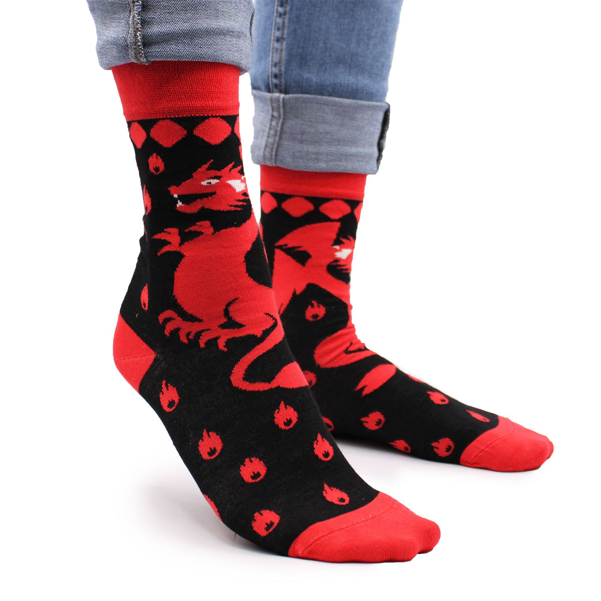 Red Dragon Bamboo Socks – Size 36–40