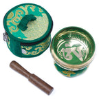 Green Mini Tibetan Singing Bowl Gift Set