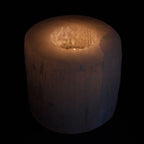 Selenite Cylinder Candle Holder – 8cm