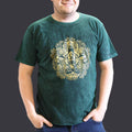 Hamsa Green Stonewashed Cotton T-Shirt