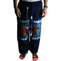 Japanese Style Lounge Pants – Teal and Orange, M