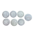 Set of 7 Chakra Selenite Charging Plates