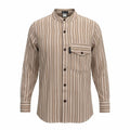 Brown and Beige Sari Grandad Shirt – Large