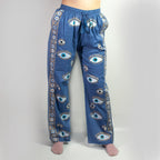Rich Blue and Gold Evil Eye Lounge Pants