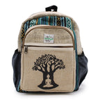 Small Hemp Backpack with Bodhi Tree Design