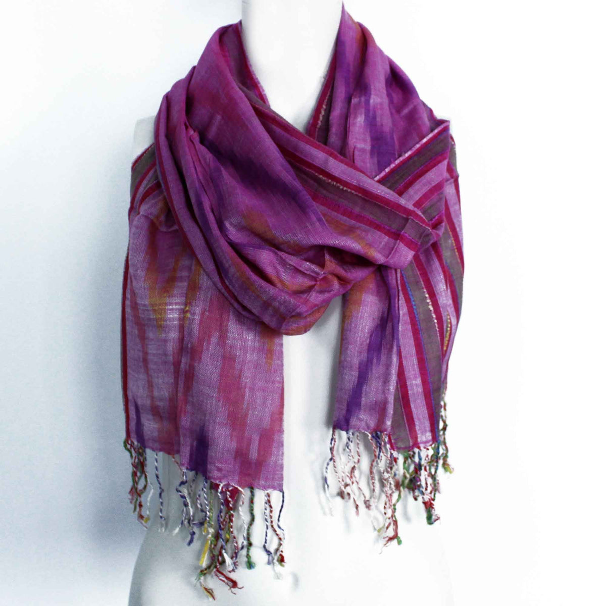 Indian Boho Scarf – Random Blue Tones, 50 × 180cm