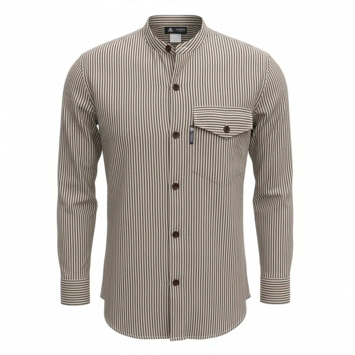 Grey Stone Sari Grandad Shirt – XL
