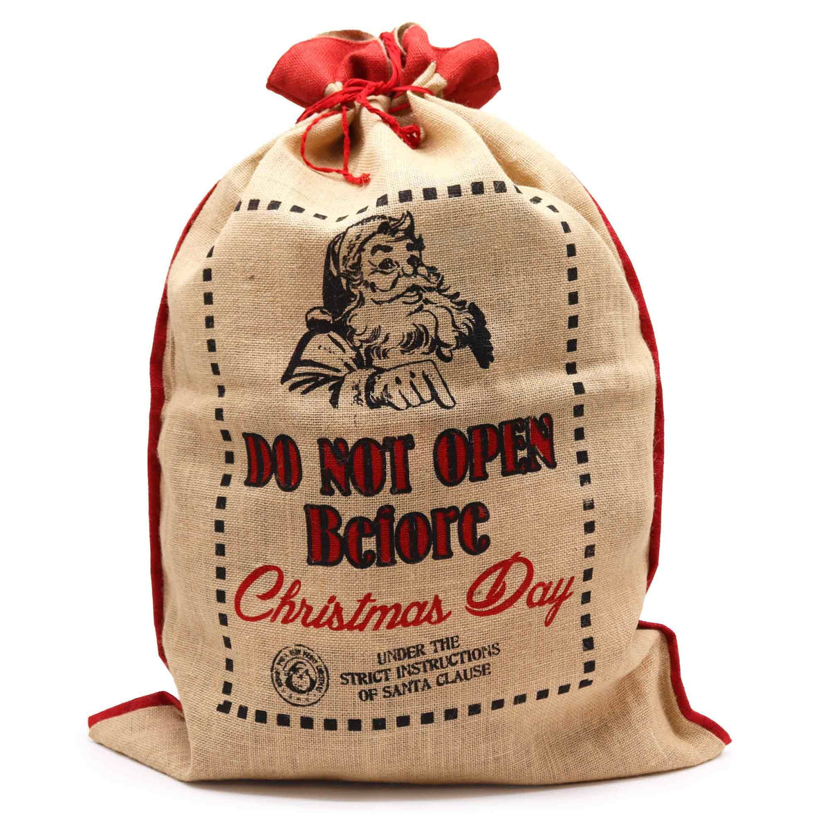 Jute Santa Sack – Do Not Open Before