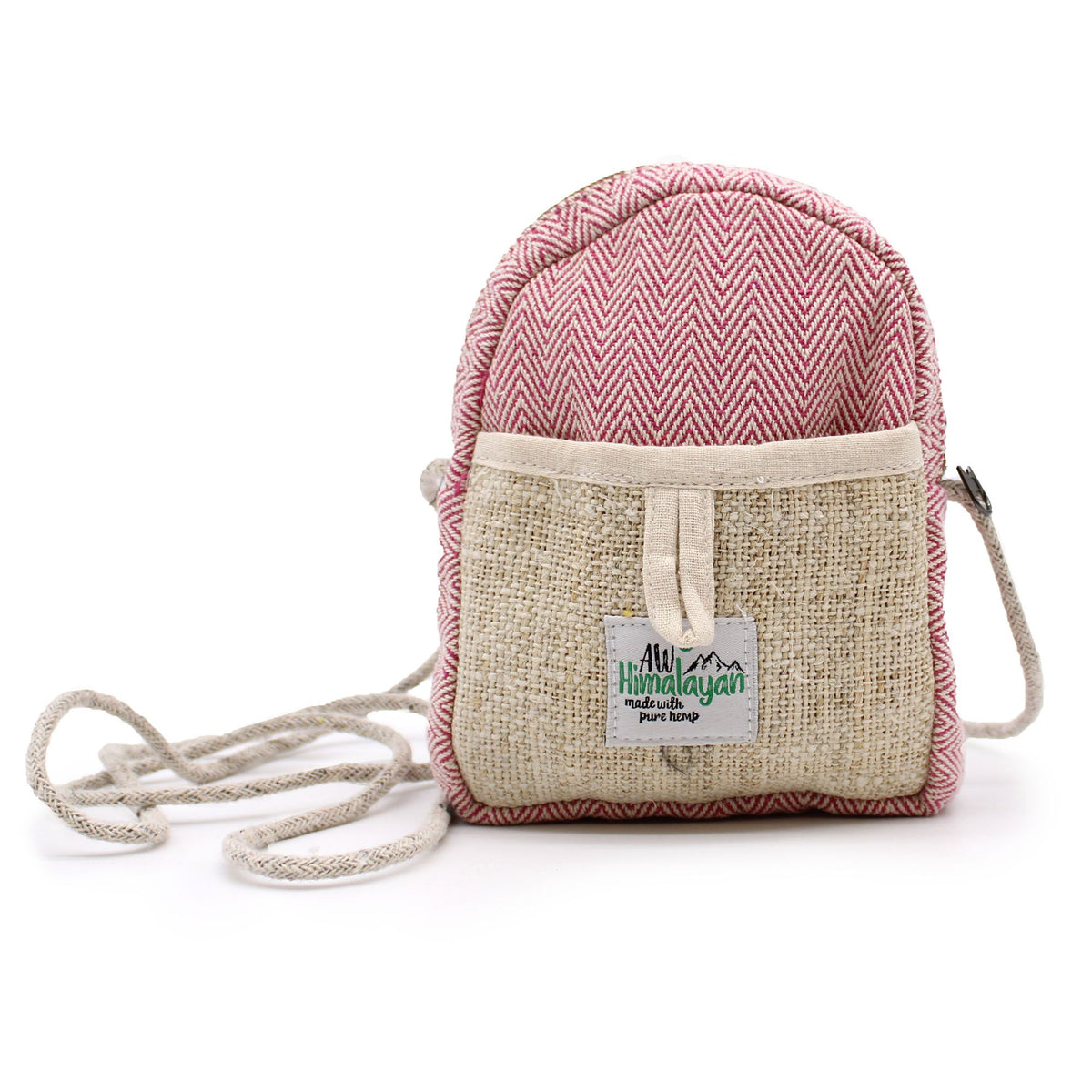 Hemp and Cotton Mobile Bag with String