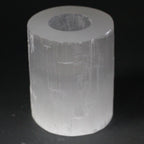 Selenite Cylinder Candle Holder – 10 cm