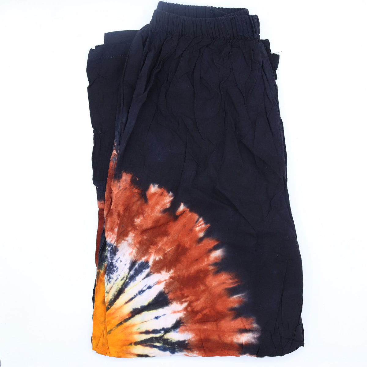 Japanese Style Lounge Pants – Black, Chocolate and Orange, M
