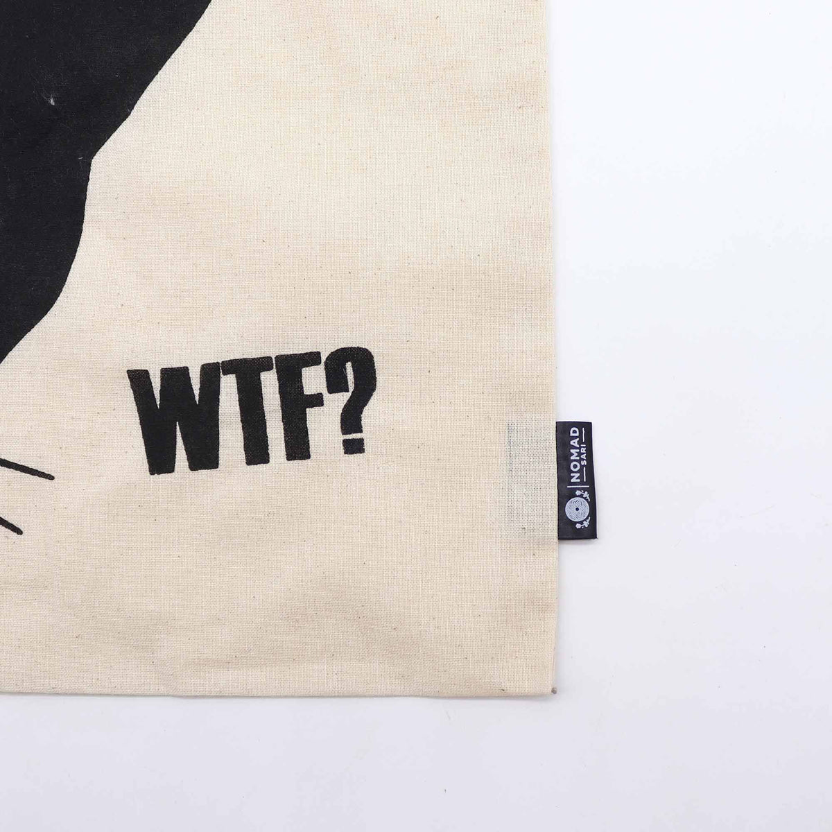 Black Cat Natural Tote Bag – Nomad Sari