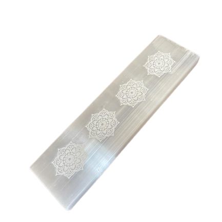 Mandala Selenite Charging Plate – 15cm