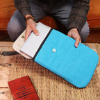 Turquoise Padded Laptop Pouch – 14oz Stonewash
