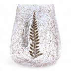 Floral Glass Bowl Candle Holder – 15 × 12cm