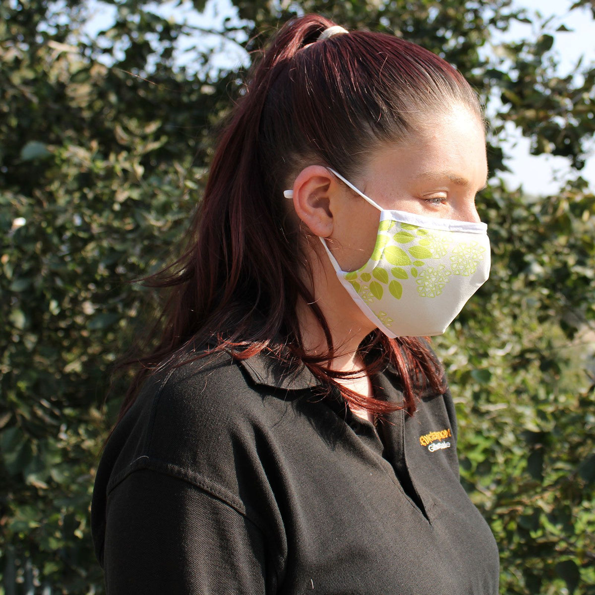 Adult Green Leaves Reusable Face Covering