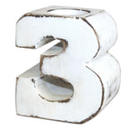 Wooden Birthday Number 3 Decoration