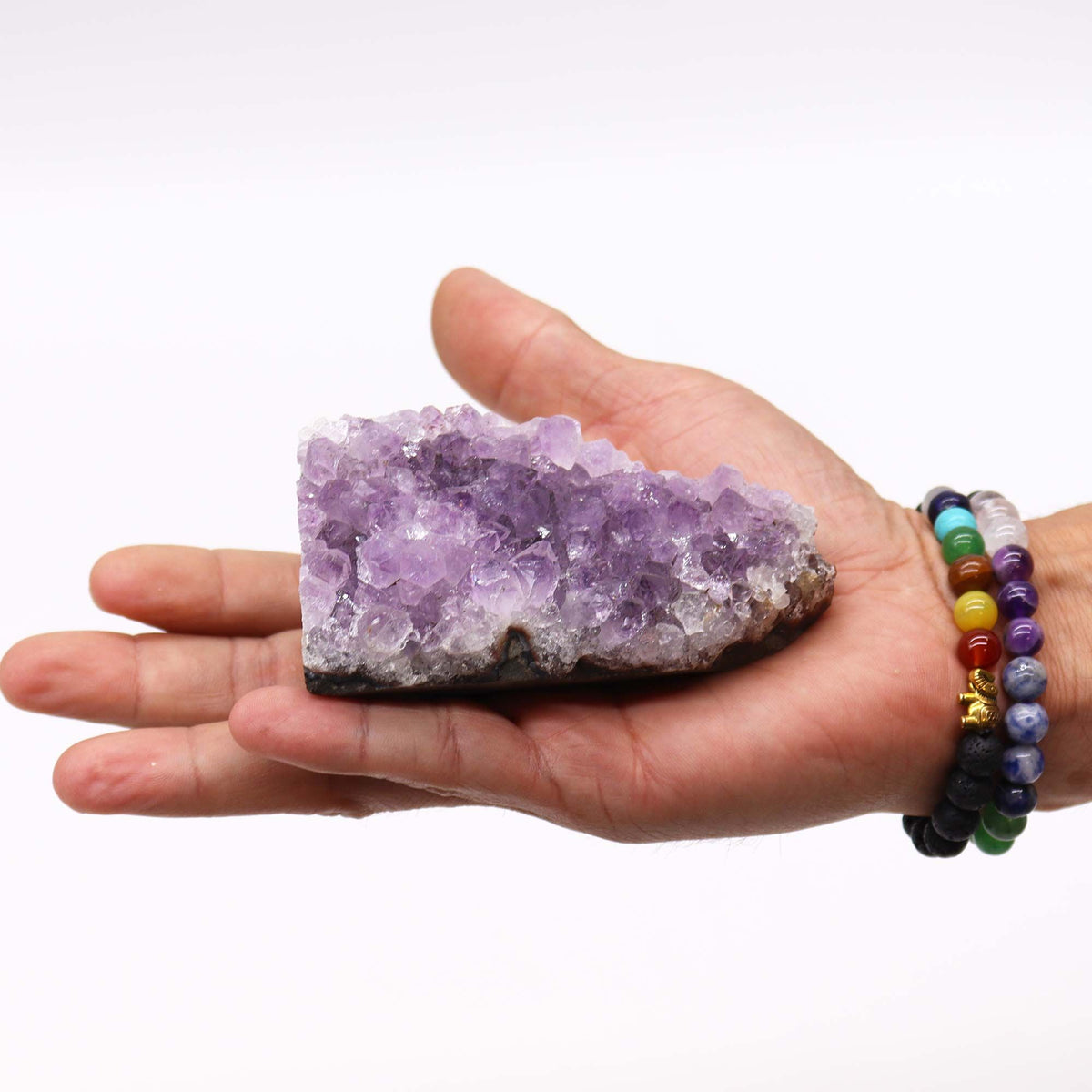 Natural Amethyst Standing Cluster – 7.5–10cm