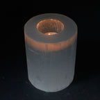 Selenite Cylinder Candle Holder – 10 cm