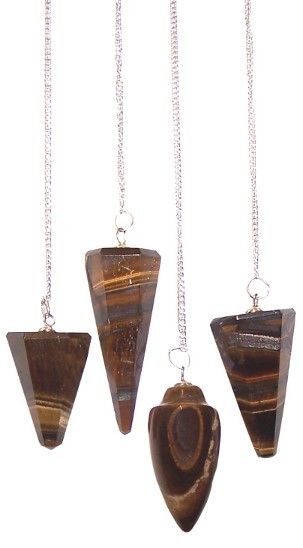 Tiger's Eye Gemstone Pendulum